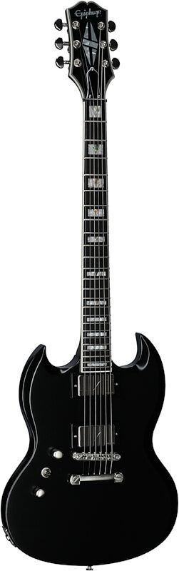 Epiphone SG Prophecy Electric Guitar, Left-Handed (with Gig Bag), Jet Black Metallic, Body Left Front