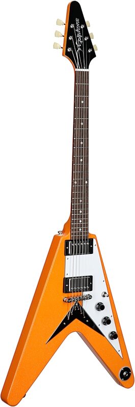 Epiphone Exclusive Flying V Electric Guitar, Citrus Sparkle, Body Left Front