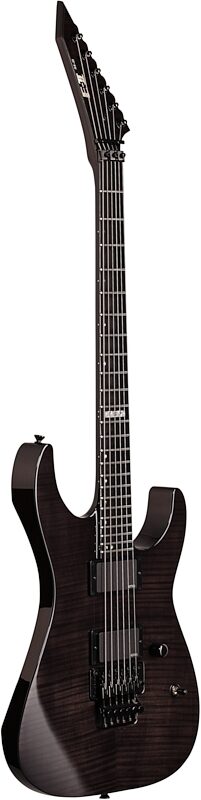 ESP E-II M-2 FM Electric Guitar, See Thru Black, Body Left Front