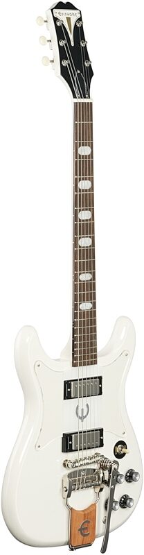 Epiphone Crestwood Custom Electric Guitar, Polaris White, Body Left Front