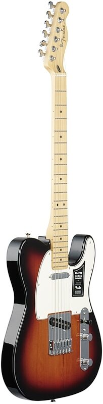 Fender Player Telecaster Electric Guitar, Maple Fingerboard, 3-Color Sunburst, Body Left Front