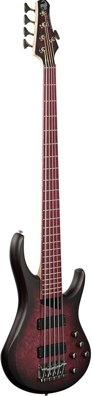MTD Andrew Gouche Signature AG-5 Electric Bass, 5-String, Smoky Purple Satin, Scratch and Dent, Body Left Front