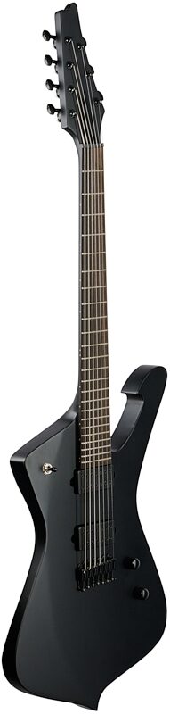 Ibanez ICTB721 Iron Label Iceman Electric Guitar (with Gig Bag), Black Flat, Body Left Front