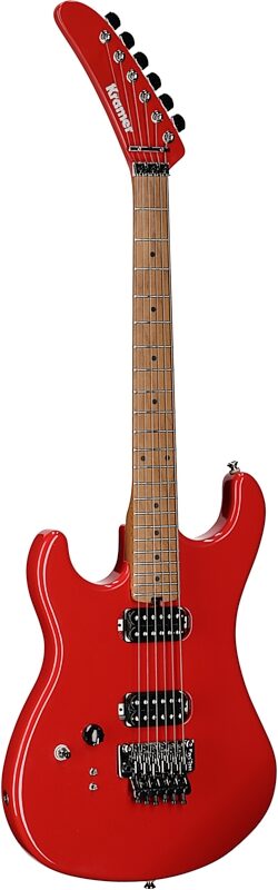 Kramer 84 HH FR Electric Guitar, Left-Handed, Maple Fingerboard (with Gig Bag), Radiant Red, Body Left Front
