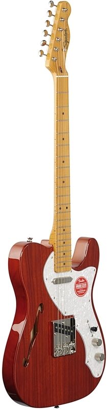 Squier Classic Vibe '60s Thinline Telecaster Electric Guitar, with Maple Fingerboard, Natural, Body Left Front