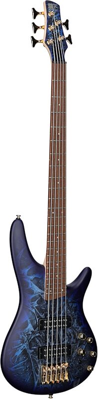 Ibanez SR305EDX Electric Bass Guitar, Cosmic Blue Frozen Matte, Body Left Front