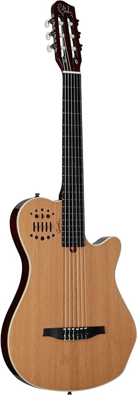 Godin Multiac Grand Concert Classical Acoustic-Electric Guitar (with Gig Bag), Natural, Body Left Front