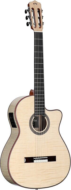 Cordoba Fusion 12 Classical Acoustic-Electric Guitar, White Sands, Body Left Front