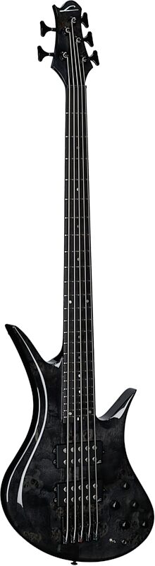 Legator HB5SS Helio 5 Super Shred Bass Guitar, Black, Body Left Front