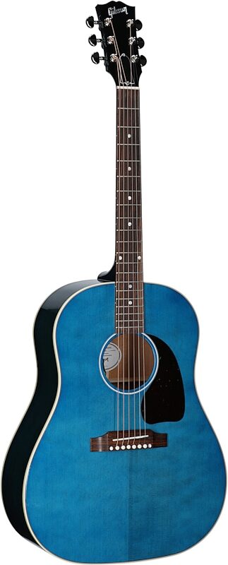 Gibson Limited Edition J-45 Standard Acoustic-Electric Guitar (with Case), Bluebonnet, Open Box (Very Good), Body Left Front