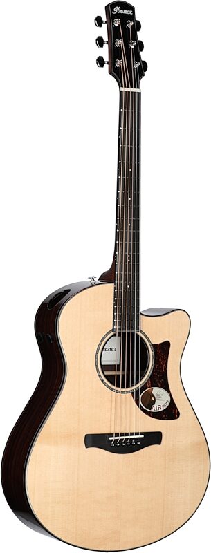 Ibanez AAM380CE Advanced Acoustic Guitar, Natural High Gloss, Body Left Front