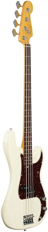 Fender American Pro II Precision Electric Bass, Rosewood Fingerboard (with Case), Olympic White, Body Left Front