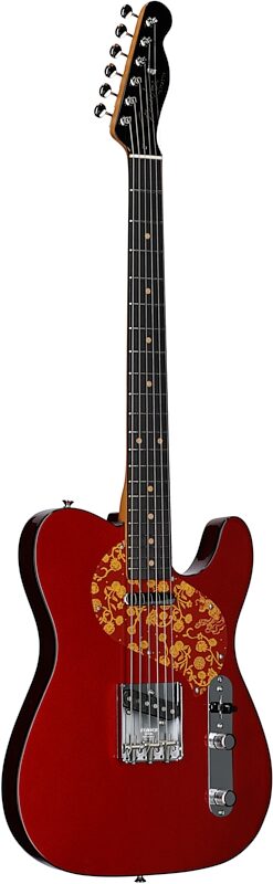 Fender Limited Edition Raphael Saadiq Telecaster Electric Guitar, Rosewood Fingerboard (with Case), Dark Metallic Red, Body Left Front