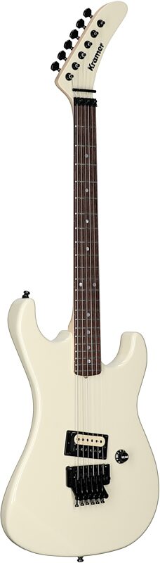 Kramer 1983 Baretta Reissue Electric Guitar (with Hard Case), Classic White, Rosewood Fretboard, Body Left Front