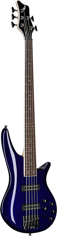 Jackson JS3V Spectra Electric Bass, 5-String, Indigo Blue, Body Left Front