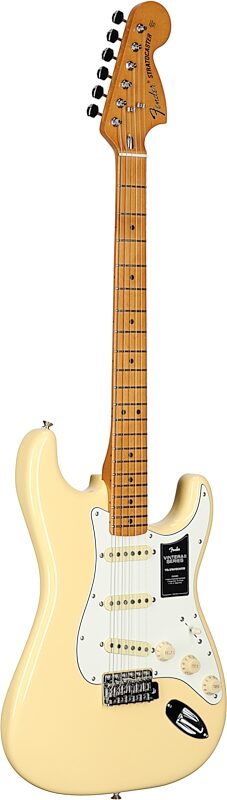 Fender Vintera II '70s Stratocaster Electric Guitar, Maple Fingerboard (with Gig Bag), Vintage White, Body Left Front