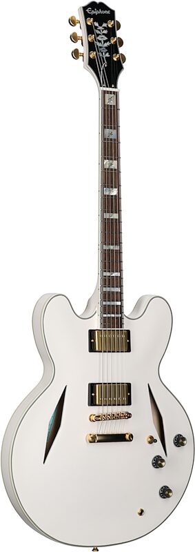 Epiphone Emily Wolfe White Wolfe Sheraton Electric Guitar (with Case), New, Body Left Front