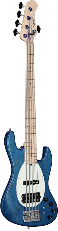 Sadowsky MetroLine 21-Fret Vintage M/J Bass, 5-String (with Gig Bag), Ocean Blue, Blemished, Body Left Front