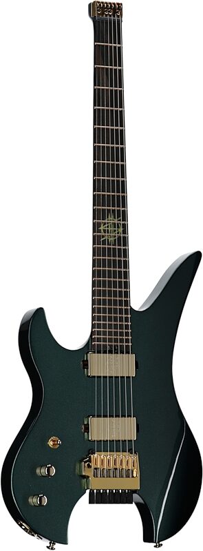 Schecter Synyster Gates 7 Headless Left-Handed Electric Guitar, Oak Green, Body Left Front