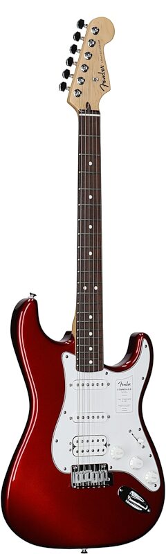 Fender Standard Stratocaster HSS Electric Guitar, with Laurel Fingerboard, Candy Cola, Body Left Front