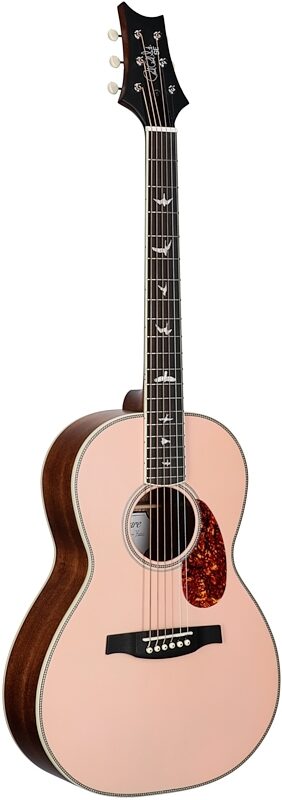 PRS Paul Reed Smith SE P20E Parlor Acoustic-Electric Guitar (with Gig Bag), Pink Lotus, Limited Edition, Body Left Front