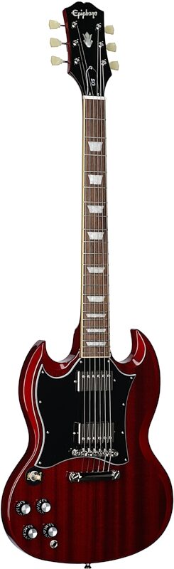 Epiphone SG Standard Electric Guitar, Left-Handed, Cherry, Body Left Front