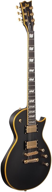 ESP LTD EC-1000 Deluxe Series, Seymour Duncan Electric Guitar, Vintage Black, Body Left Front