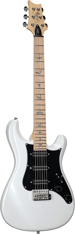 PRS Paul Reed Smith SE NF3 Electric Guitar, with Maple Fingerboard (with Gig Bag), Pearl White, Blemished, Body Left Front