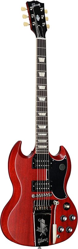 Gibson SG Standard '61 Maestro Vibrola Faded Electric Guitar (with Case), Vintage Cherry Satin, Blemished, Body Left Front