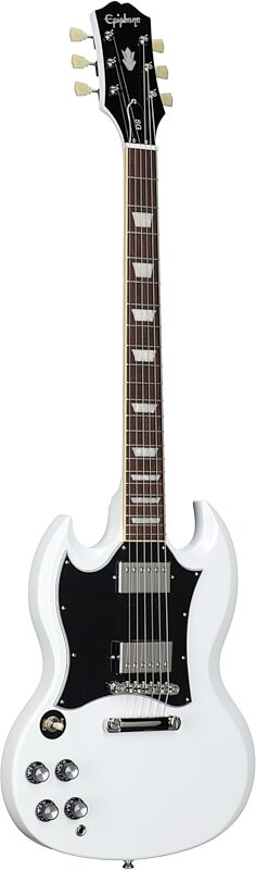 Epiphone SG Standard Electric Guitar, Left-Handed, Alpine White, Body Left Front