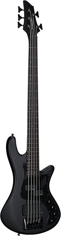 Schecter Stiletto Stealth-5 Pro Electric Bass, 5-String, Satin Black, Body Left Front