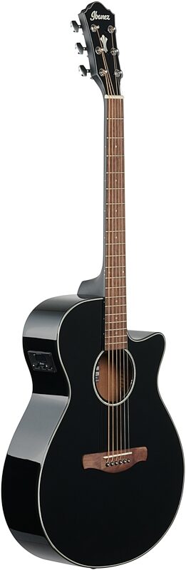 Ibanez AEG50 Acoustic-Electric Guitar, Black, Body Left Front