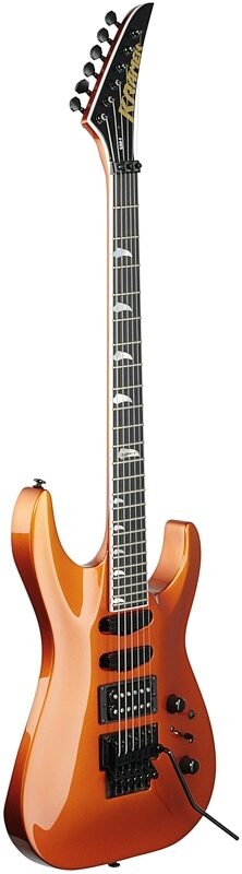Kramer SM-1 Electric Guitar, with Black Floyd Rose, Orange Crush, Body Left Front