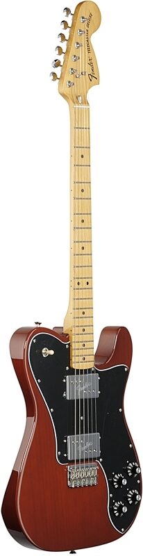 Fender Vintera '70s Telecaster Deluxe Electric Guitar, Maple Fingerboard (with Gig Bag), Mocha, Body Left Front