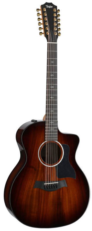 Taylor 264ce-K Deluxe 12-String Grand Auditorium Acoustic-Electric Guitar (with Case), Shaded Edgeburst, Serial #2201254432, Blemished, Body Left Front