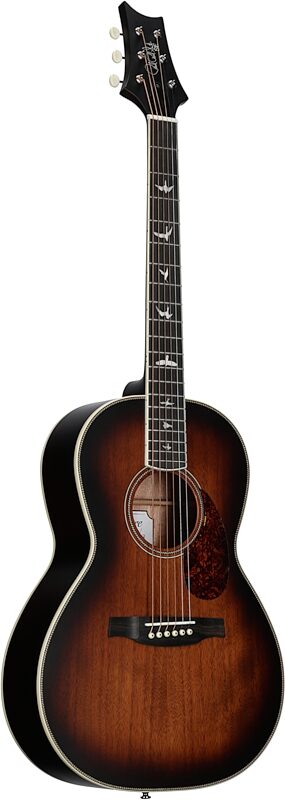 PRS Paul Reed Smith SE P20E Parlor Acoustic-Electric Guitar (with Gig Bag), Tobacco Sunburst, Body Left Front