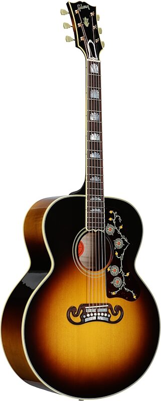 Gibson SJ-200 Original Jumbo Acoustic-Electric Guitar (with Case), Vintage Sunburst, Body Left Front