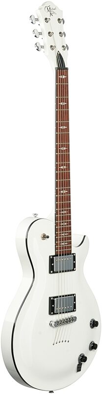 Michael Kelly Patriot Decree Standard Electric Guitar, Gloss White, Body Left Front