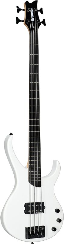 Kramer Disciple D-1 Electric Bass, Pearl White, Body Left Front