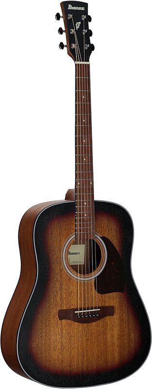 Ibanez PF54 Acoustic Guitar, Open Pore Vintage Sunburst, Body Left Front