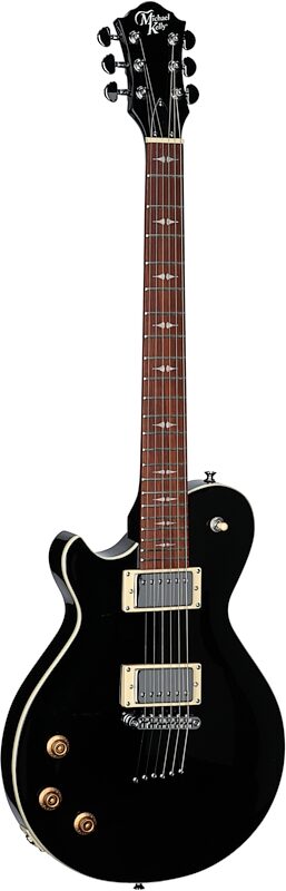 Michael Kelly Patriot Decree Standard Electric Guitar, Left Handed, Gloss Black, Body Left Front