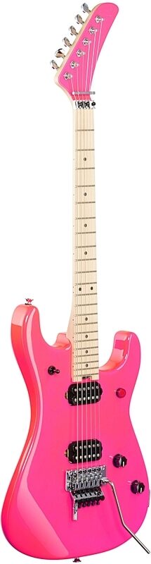 EVH Eddie Van Halen 5150 Series Standard Electric Guitar, Neon Pink, with Maple Fingerboard, Body Left Front