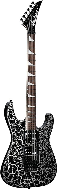 Jackson X Series Soloist SLX DX Crackle Electric Guitar, Silver Mercury Crackle, Body Left Front