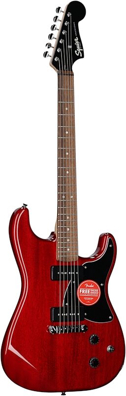 Squier Paranormal Strat-O-Sonic Electric Guitar, Crimson Red, Body Left Front