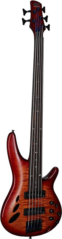 Ibanez SRD905F Bass Workshop Fretless Electric Bass, Brown Topaz, Body Left Front