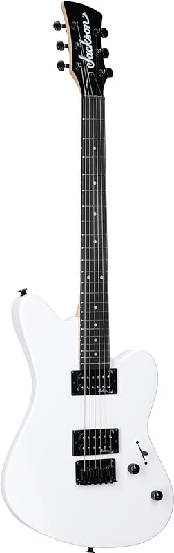 Jackson JS Series JS22 Surfcaster Electric Guitar, Snow White, Body Left Front