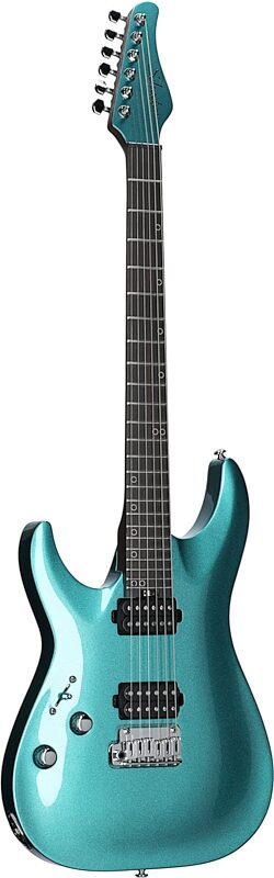 Schecter Aaron Marshall AM-6 Tremolo Electric Guitar, Left-Handed, Arctic Jade, Body Left Front