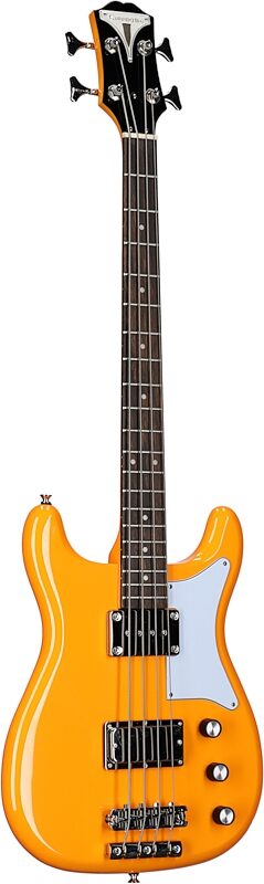 Epiphone Newport Bass Guitar, California Coral, Body Left Front