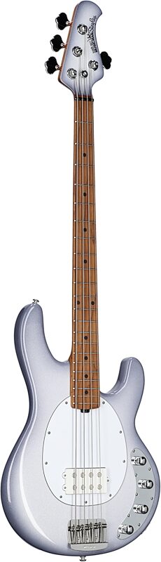 Ernie Ball Music Man StingRay Special Electric Bass (with Case), Rosewood Fingerboard, Snowy Night, Body Left Front