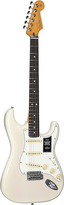 Fender Player II Stratocaster Chambered Ash Electric Guitar, Rosewood Fingerboard, White Blonde, Body Left Front